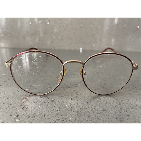 Titmus Round Eyeglasses Frames ONLY Gold Tortoise T108A DMB C105 Z87-2 52-19 - Picture 1 of 14